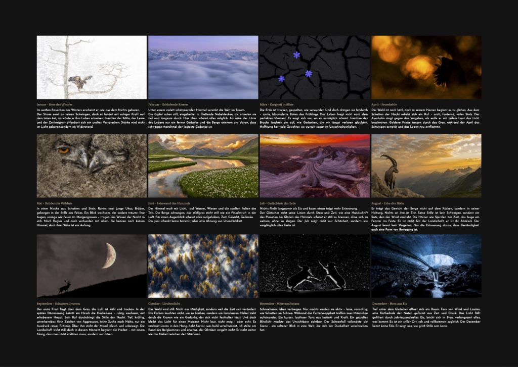 Wolkenlandschaft, paysages de montagnes enneigées et paysages naturels, fotografie d'art de Philipp Egger für Optima.