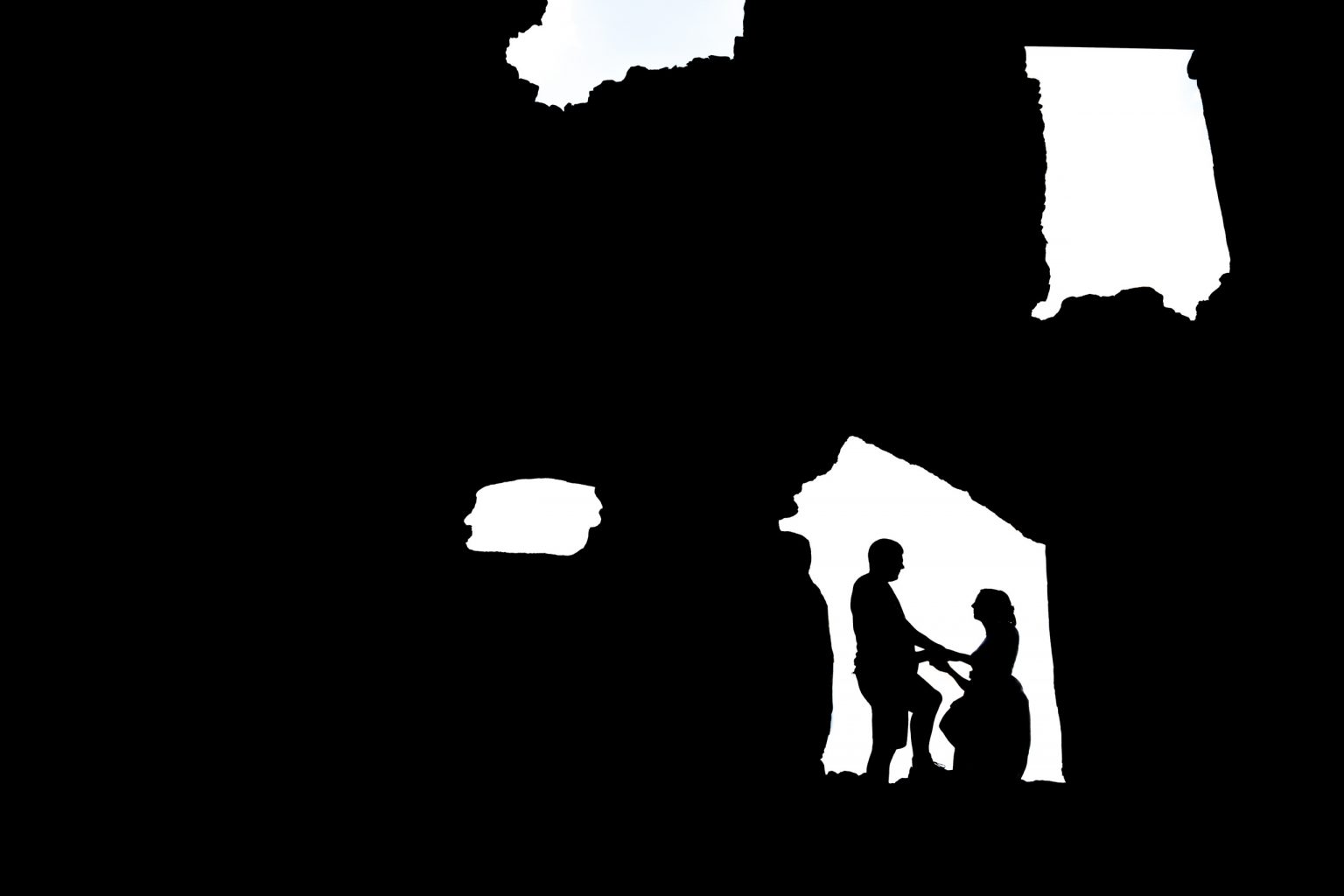 Innovatives Visual Design von Philipp Egger – kreative Bildkomposition, Silhouetten im Schatten, moderne Kunst, kreative Fotografie, künstlerische Atmosphäre.